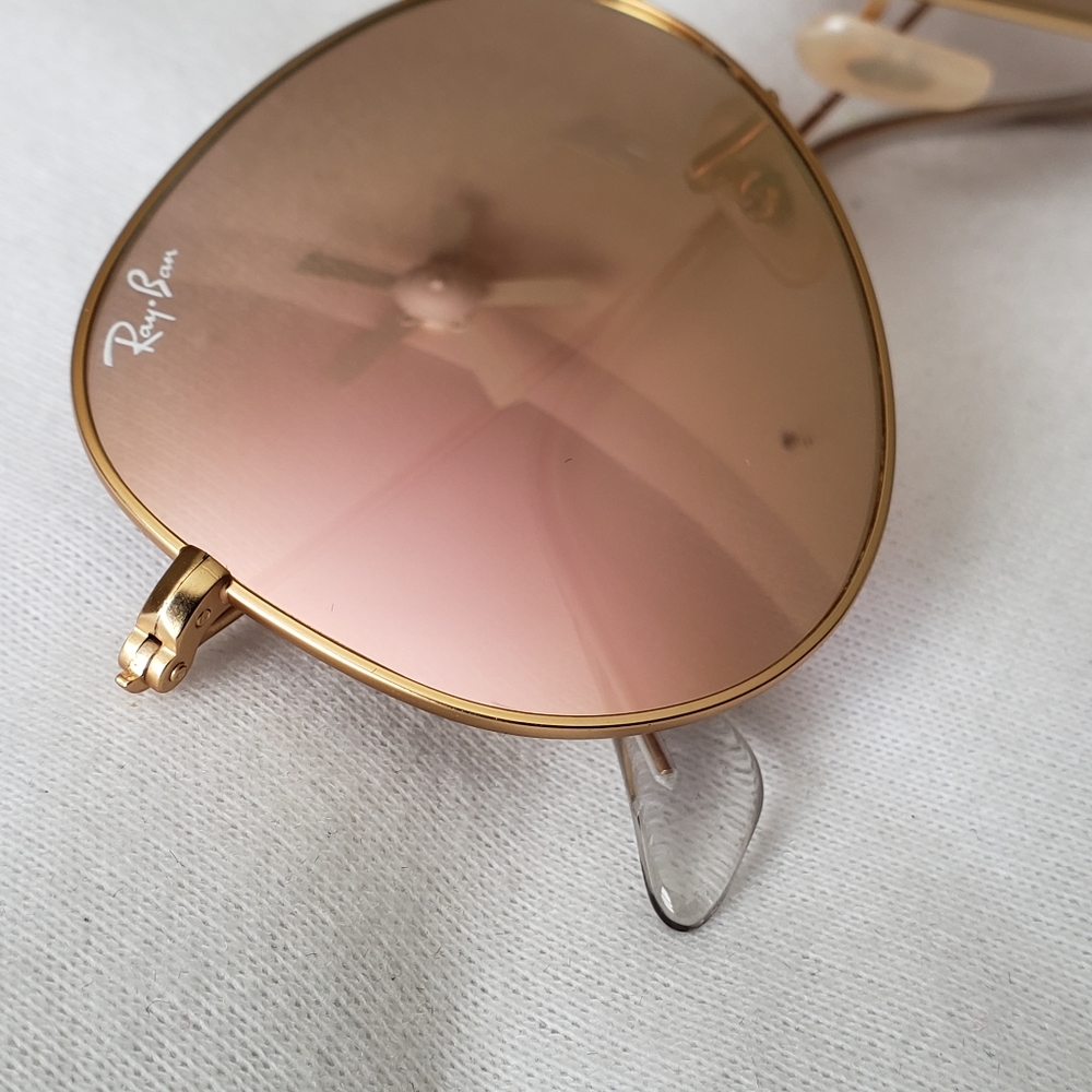 Ray Ban Aviator Sunglasses🌞 Rose Pink Lenses 58mm - Picture 3 of 8